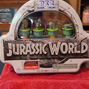 Jurassic World Pez ® dispenser collectors tin